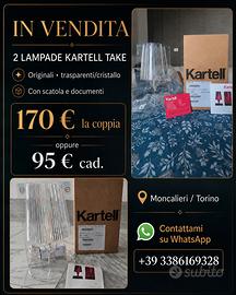 Lampada Kartell TAKE originale trasparente con sca