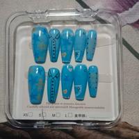 PRESS ON MODELLO STAR COLORE AZZURRO