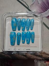 PRESS ON MODELLO STAR COLORE AZZURRO