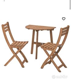Tavolo ikea in acacia da esterno