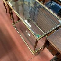Tavolino ottone e vetro