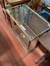 Tavolino ottone e vetro
