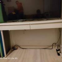 SCRIVANIA BIANCA IKEA BESTÅ BURS  con 2 cassetti