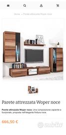 Parete attrezzata Woper noce