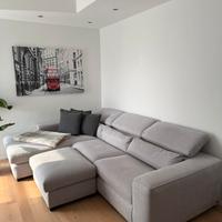 Divano con penisola + pouf