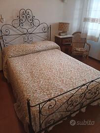letto stile country 215*134 con rete e materasso