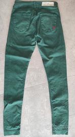 Pantaloni skinny Twinset verde scuro