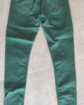 Pantaloni skinny Twinset verde scuro