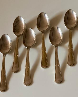 6 Cucchiaini da caffè Vintage Placcati ARG 1000