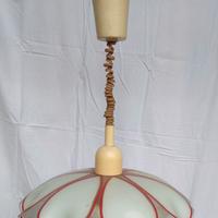 Lampadario neon, vetro e plastica anni 70 - Rif.B