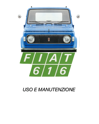 Manuale fiat 616 N4 uso e manutenzione