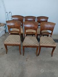 sedie antiche in noce