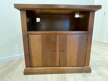 Porta tv/lettore cd in legno solido