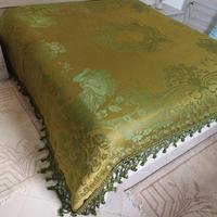 coperta antica fine 800 in seta con angeli