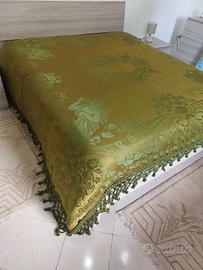 coperta antica fine 800 in seta con angeli