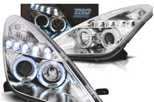 FARI PER TOYOTA CELICA T23 99-05 LED OCCHI ANGEL C
