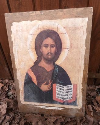 Stampa su legno di Cristo 