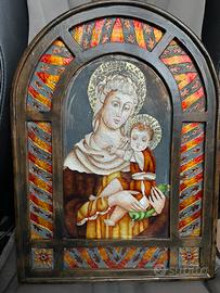Icona Arte sacra Madonna in Argento