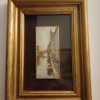 Quadro olio su tavola Gino Donaggio Chioggia 