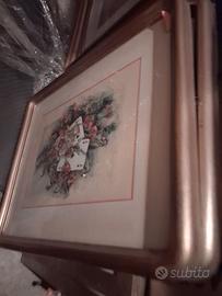 4 quadri con carte ,picche,cuori,quadri,fiori
