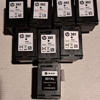 8 cartucce per stampanti HP usate vuote