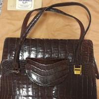 borsa vintage vero coccodrillo 