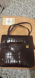 borsa vintage vero coccodrillo 