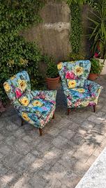 Coppia Poltrone Artigianali Vintage Anni 50