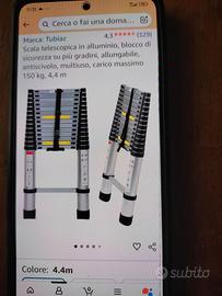 Scala retrattile in alluminio nuova