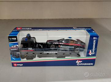 Carroattrezzi +Auto Carabinieri 1:43 Burago 