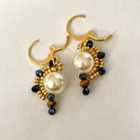 Orecchini con perla fatti a mano