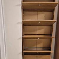 Scarpiera 5 scomparti color legno