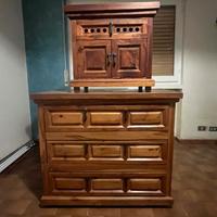 Cassettiera più comodino vintage