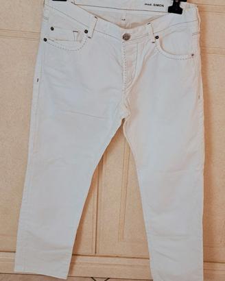 PANTALONI BIANCHI IN DENIM TF. 48 (L)