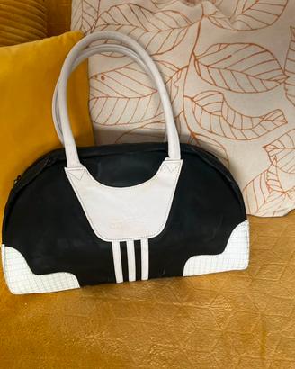 Borsa Adidas bowling bianco nera strisce