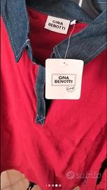 Polo Gina Benotti Rossa NUOVA con CARTELLINO tg XL