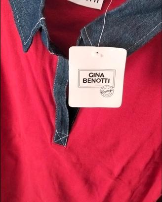 Polo Gina Benotti Rossa NUOVA con CARTELLINO tg XL