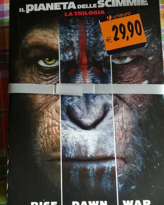 3 dvd trilogia Il pianeta delle scimmie cofanetto 