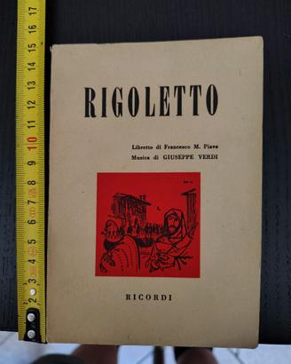 Libretto opera "Rigoletto" edizione Ricordi