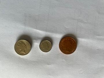 Varie Monete 200 lire one pound antiche