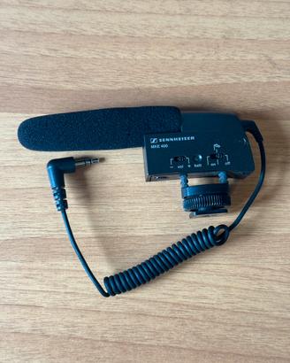 Sennheiser shotgun MKE 400 + antivento (gatto)