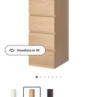 Cassettiera malm 40*123  rovere 