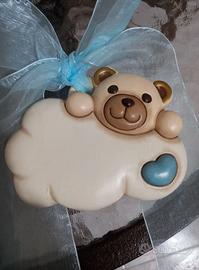 THUN Coccarda nascita Teddy su nuvola LUI 