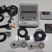 Supernintendo snes completo di cavi e 2 giochi