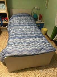 LETTO SINGOLO , CON MATERASSO E RETE A DOGHE 2,00