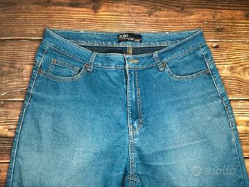 Jeans donna Zuiki vita alta blu denim ITA 46 EU 42