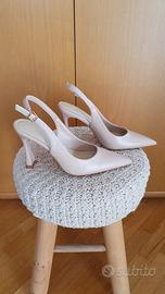 Sandalo in vera pelle rosa, N37 