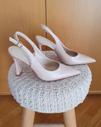 Sandalo in vera pelle rosa, N37 