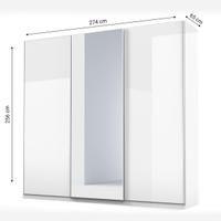 Armadio 3 ante scorrevoli con specchio centrale