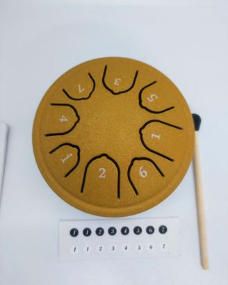 Tamburo a Lingua Giallo 8 Note Chakra Plesso Solar